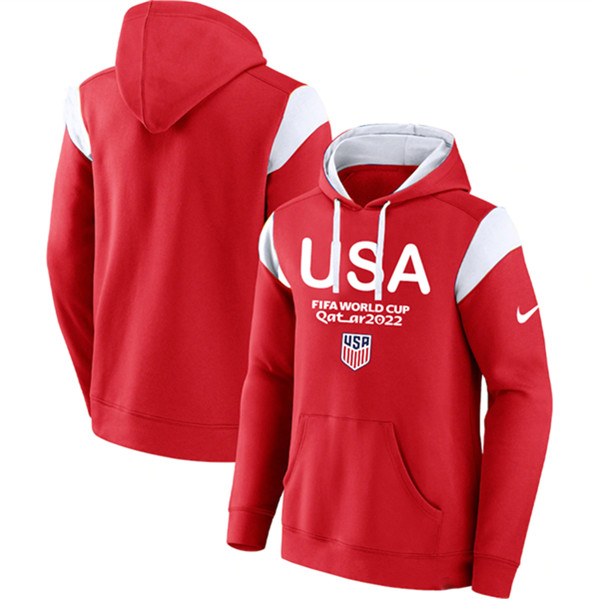 Men's USA Red 2022 FIFA World Cup Soccer Hoodie